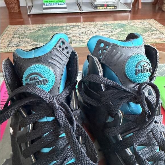 Reebok Pump Shaq Attaq 2013 US 9 Black/Azure Blue V55083 main image 6